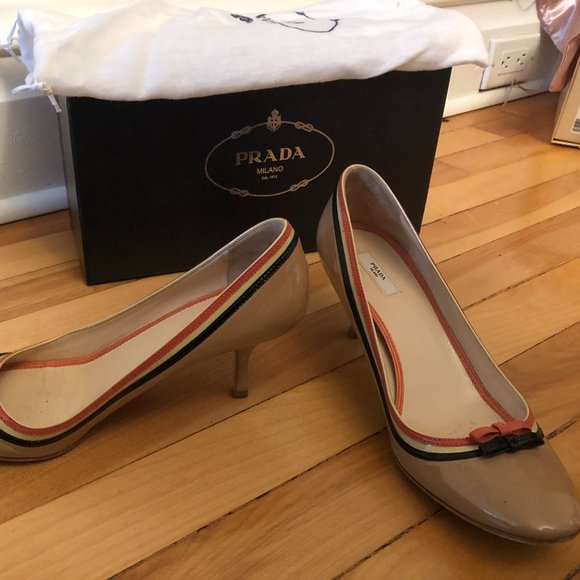 Prada Beige Heels - Picture 1 of 3